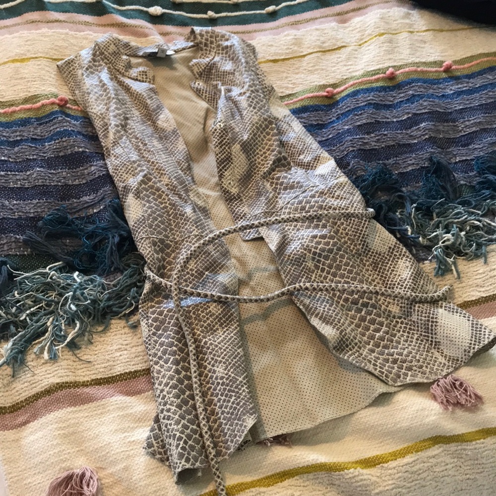 Armani fake snake print vest